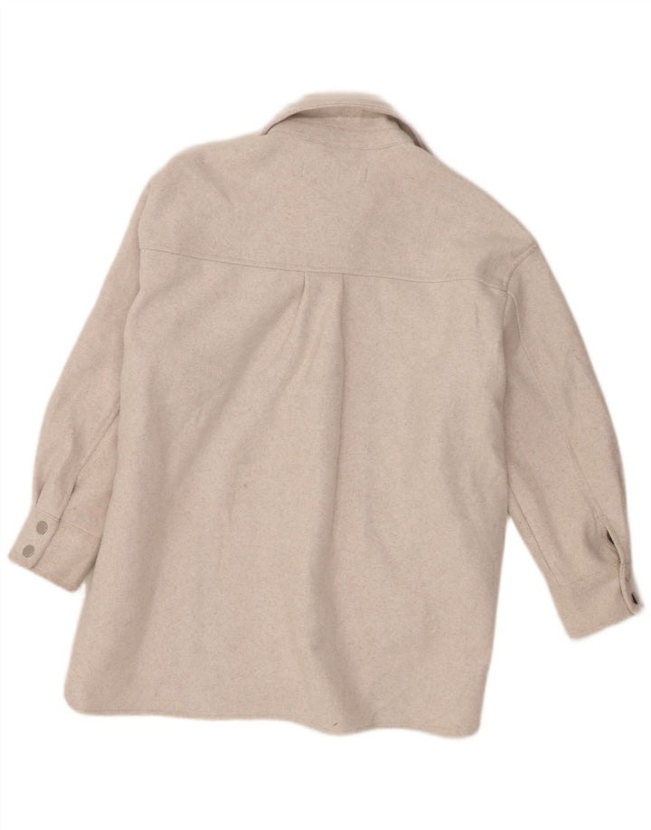 Kurtka damska Zara Shacket UK 6 XS Beżowy poliester