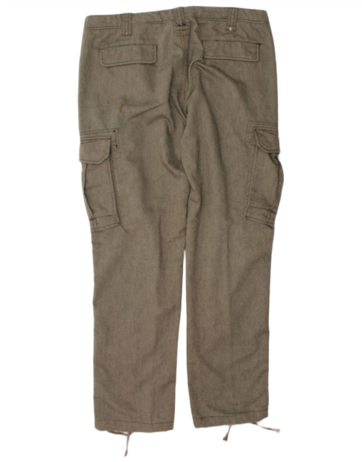 Męskie spodnie cargo Calvin Klein W36 L34 Szare w jodełkę