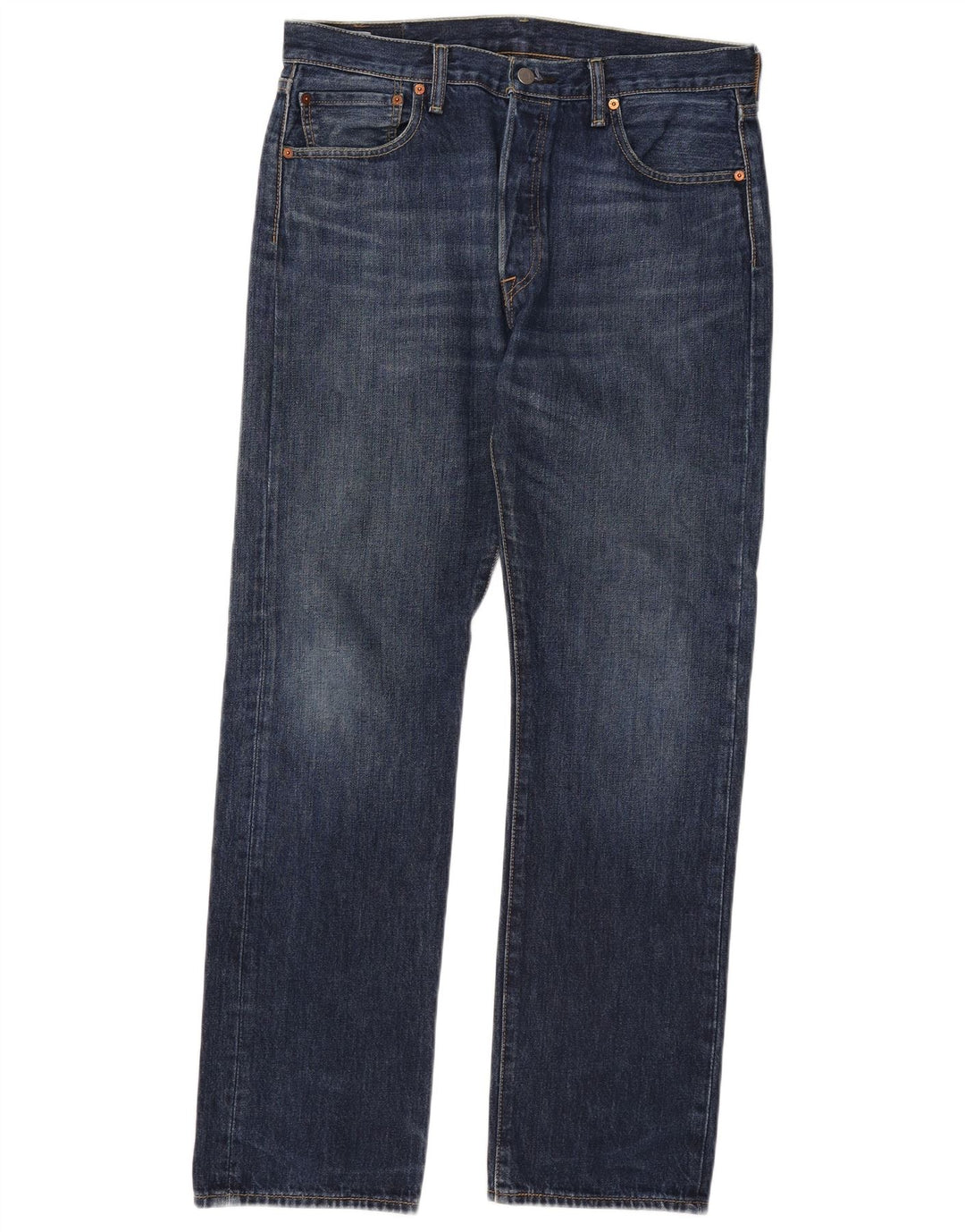 Męskie dżinsy Levi's 501 Straight W34 L32 Granatowa bawełna