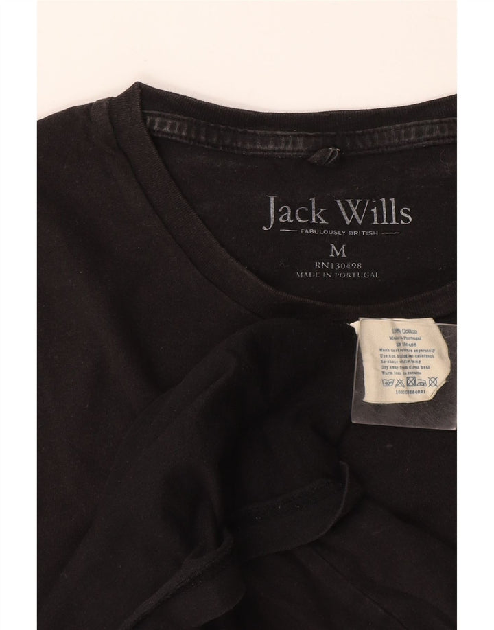 T-shirt męski Jack Wills, średni czarny, bawełniany