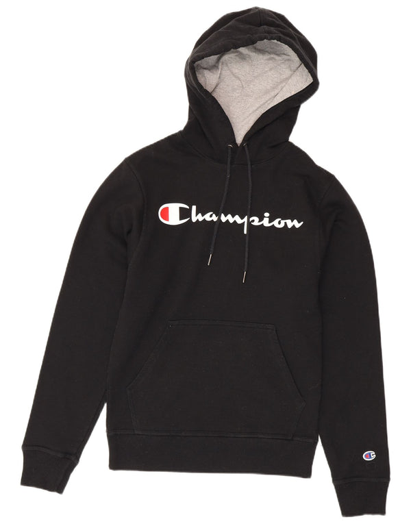 Męski sweter z kapturem Champion Graphic XS, czarny, bawełniany