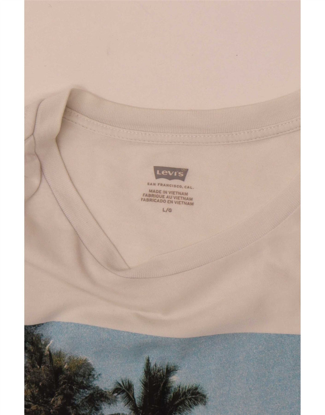 Męski T-shirt z grafiką Levi's, duży, biały