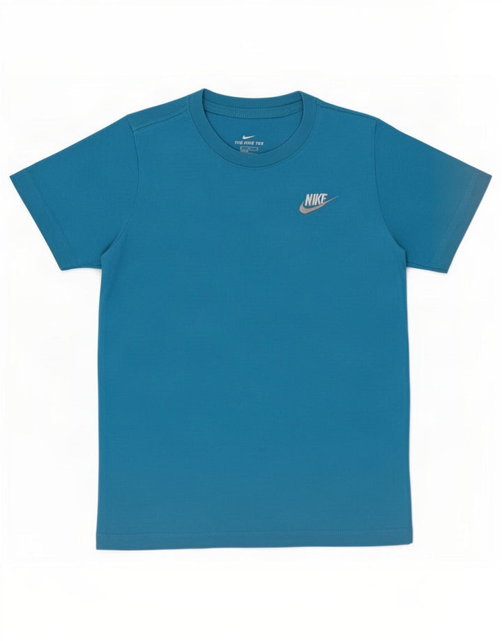 T-shirt chłopięcy Nike w wieku 10–11 lat, średni niebieski, bawełniany