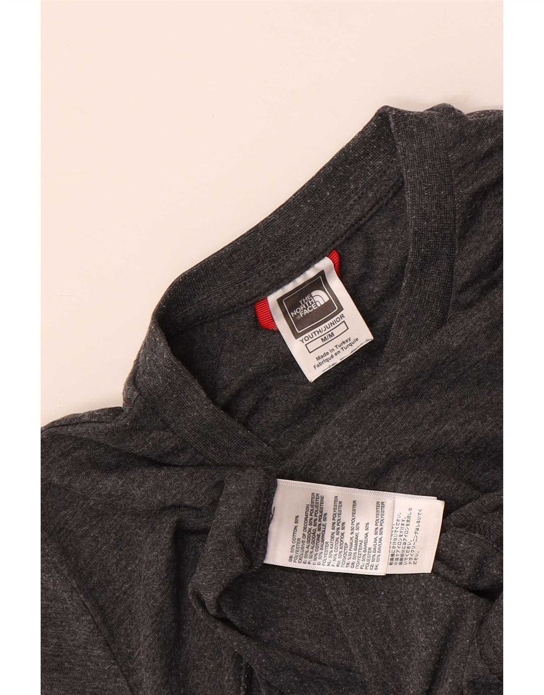T-shirt chłopięcy The North Face 9-10 lat, średnioszary, bawełniany