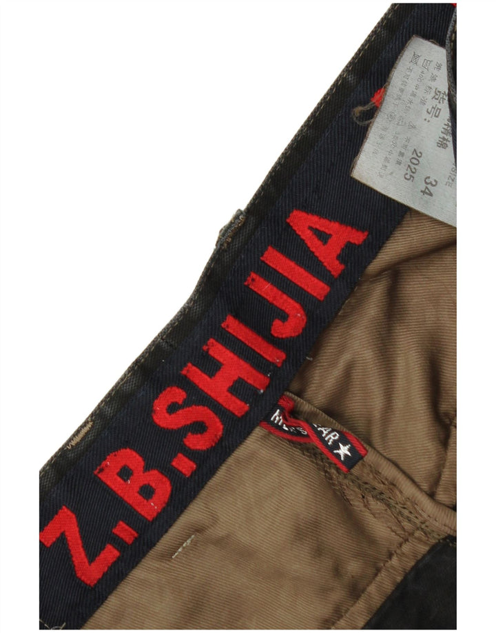 Męskie proste spodnie chino w stylu vintage W34 L31 czarne