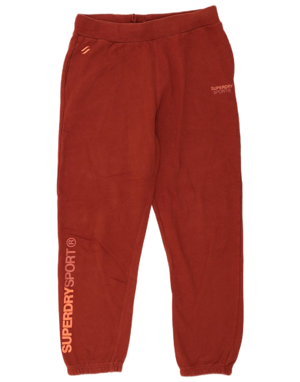 Damskie spodnie dresowe Superdry Graphic Joggers UK 12 Średnio czerwone, bawełniane