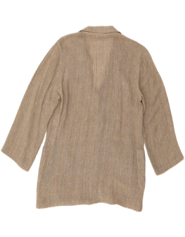 Damska marynarka Max Mara Longline UK 12 Medium Beige Houndstooth