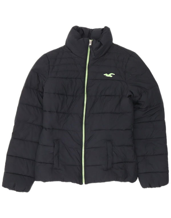 Damska kurtka Hollister Sherpa Padded UK 10, mała, granatowa, poliester