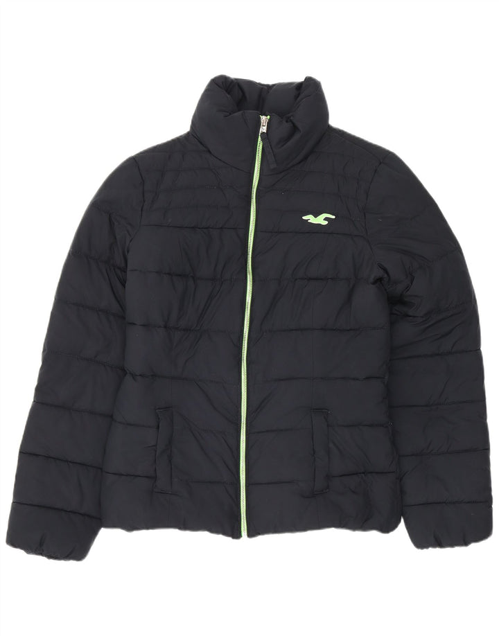 Damska kurtka Hollister Sherpa Padded UK 10, mała, granatowa, poliester