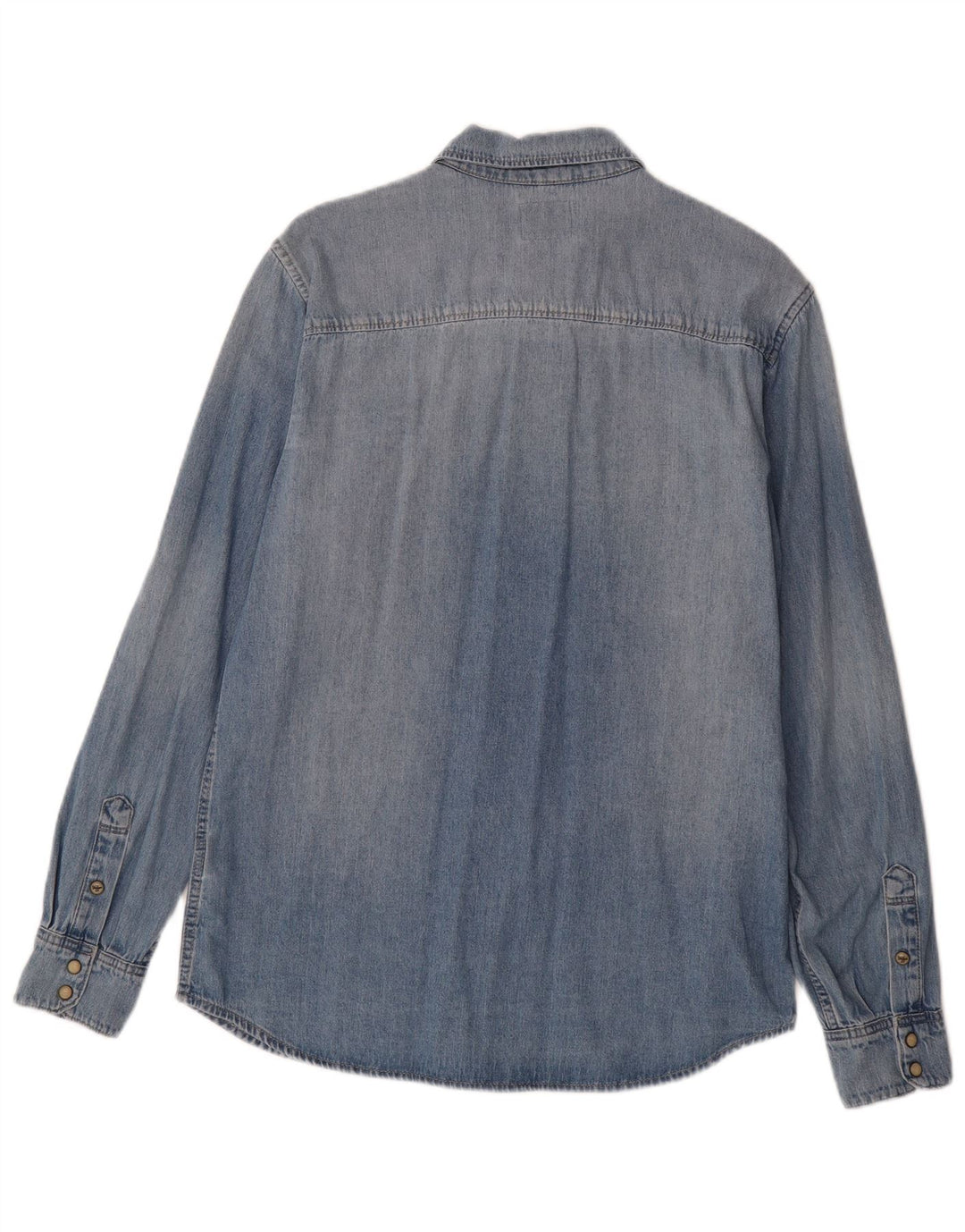 JACK & JONES Mens Denim Shirt Large Blue Cotton