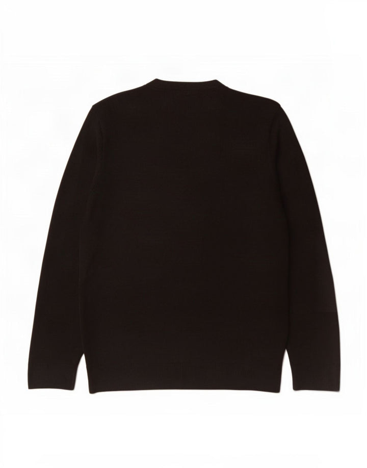 Męski sweter Marks & Spencer Blue Harbor z dekoltem w kształcie litery V, średni czarny