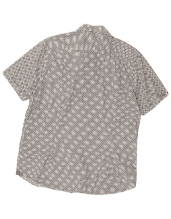 Koszula męska z krótkim rękawem Ted Baker, rozmiar 6, 2XL, szara, bawełniana w kwiaty