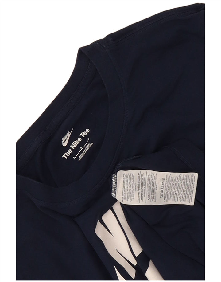 Męski T-shirt z grafiką Nike, duży, granatowy, bawełniany