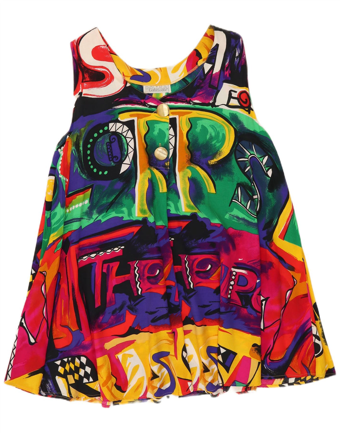 Damska bluzka o luźnym kroju w stylu vintage, o długim kroju, UK 14, średnia, wielobarwna