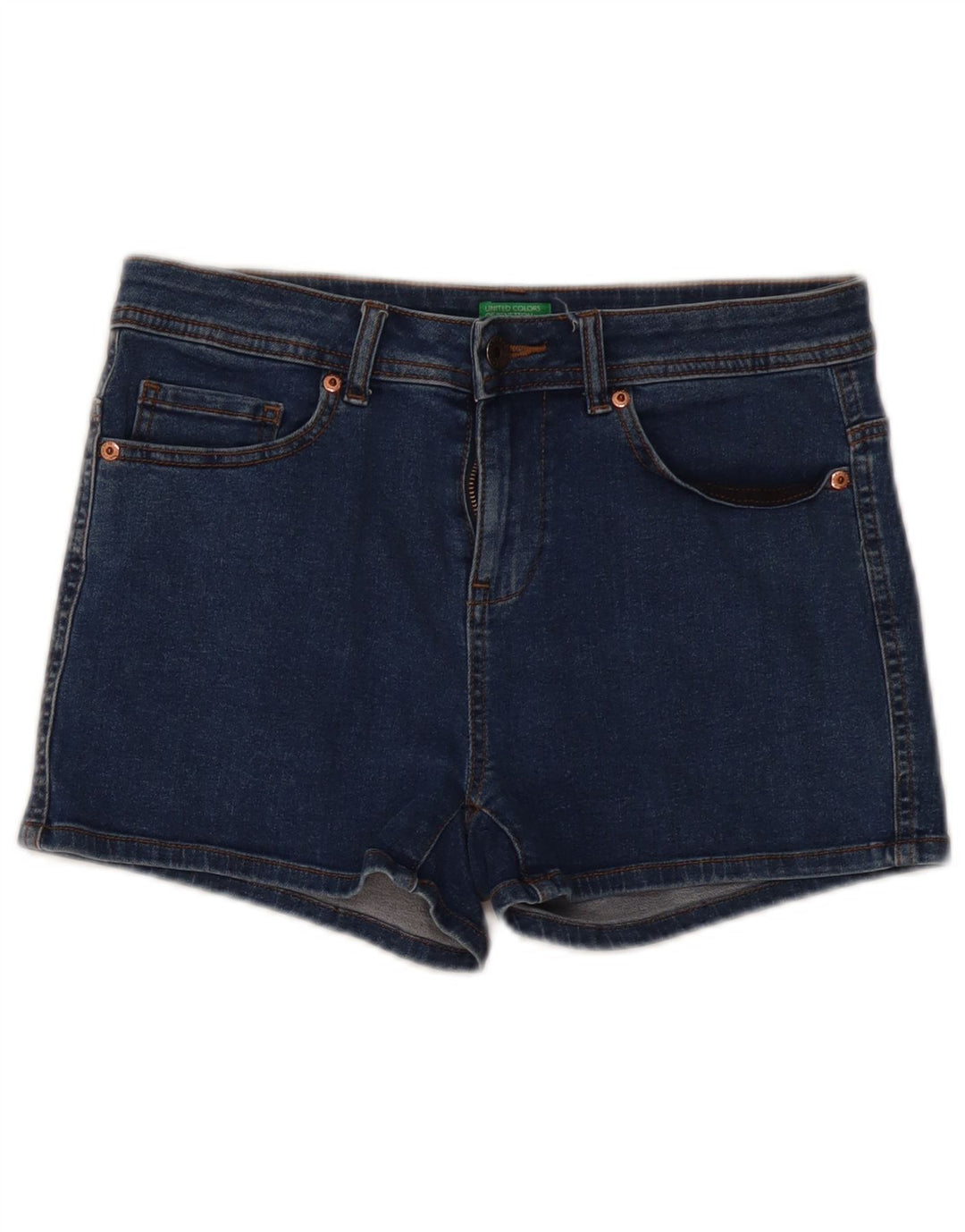 Damskie spodenki jeansowe BENETTON W30 średni niebieski