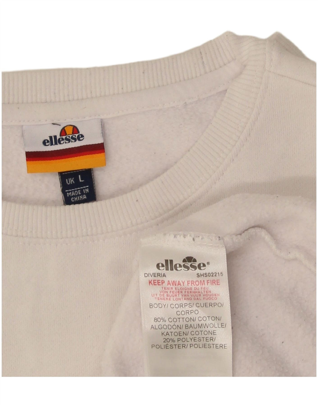 Bluza męska Ellesse, duża, biała, bawełniana