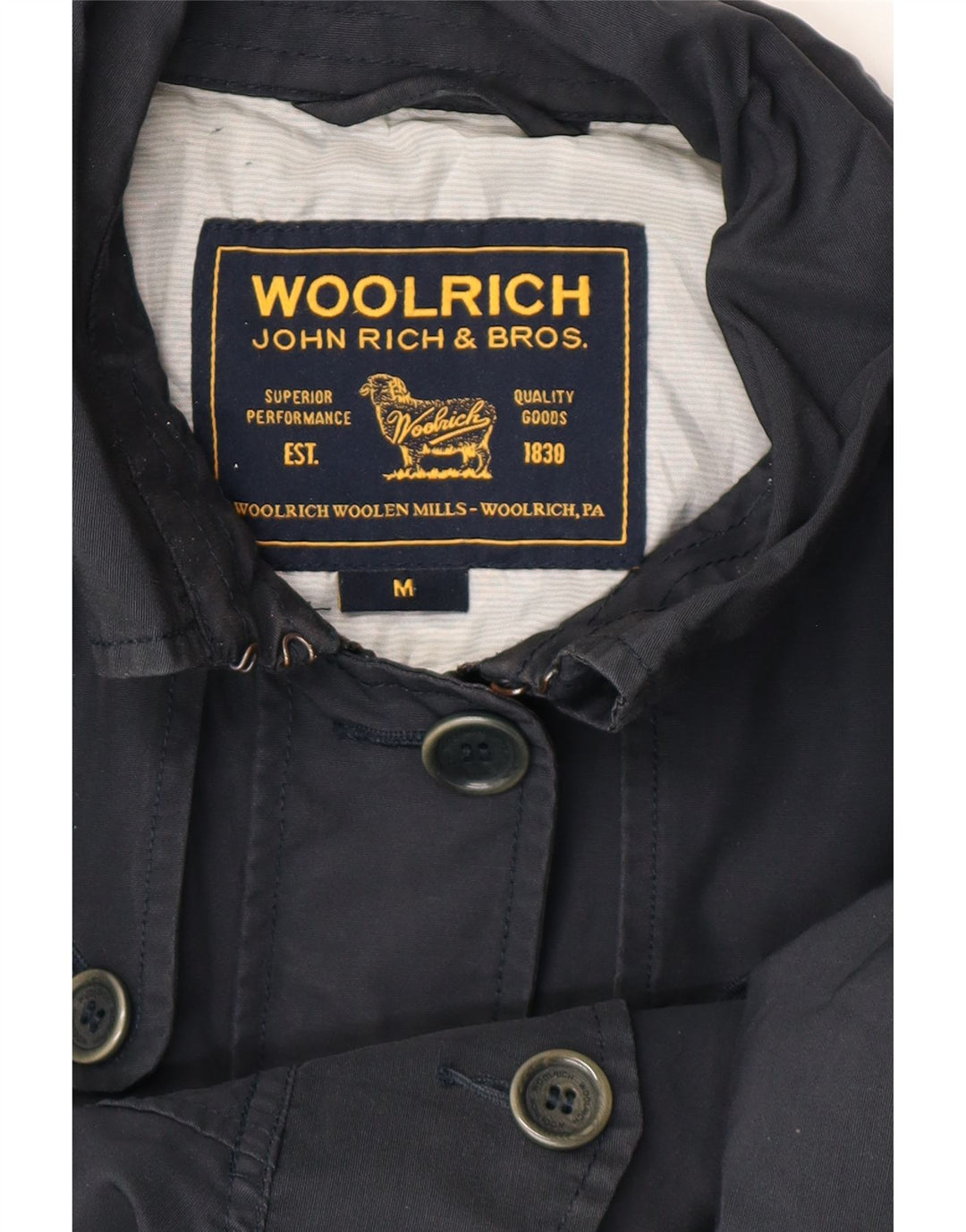 Trencz damski WOOLRICH UK 14, średni czarny