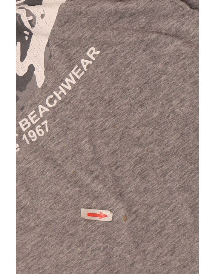 Męski T-shirt z grafiką Kappa, duży, szary