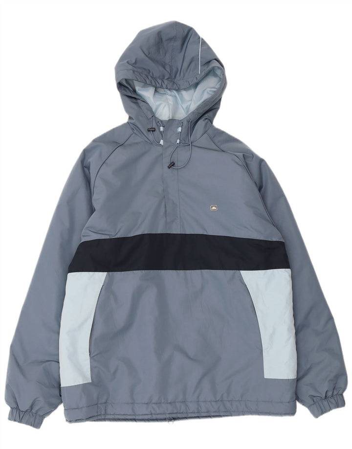 Męska kurtka Anorak z kapturem Ellesse UK 38, poliester w kolorze średnioszarym