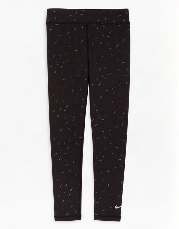 Dziewczęce legginsy Nike Dri Fit z grafiką, 10-11 lat, średnia czarna bawełna