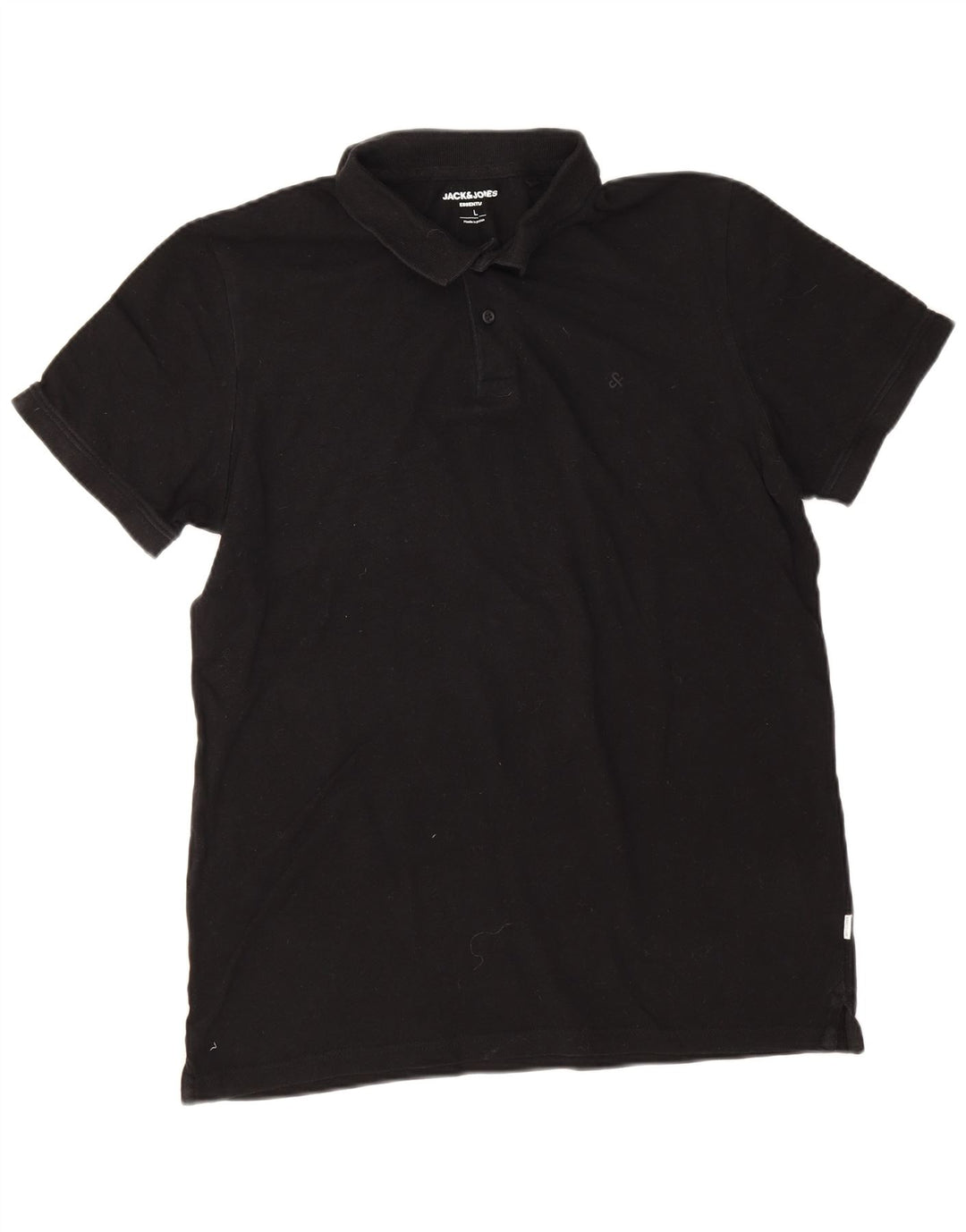 Męska koszulka polo Jack & Jones, duża, czarna, bawełniana