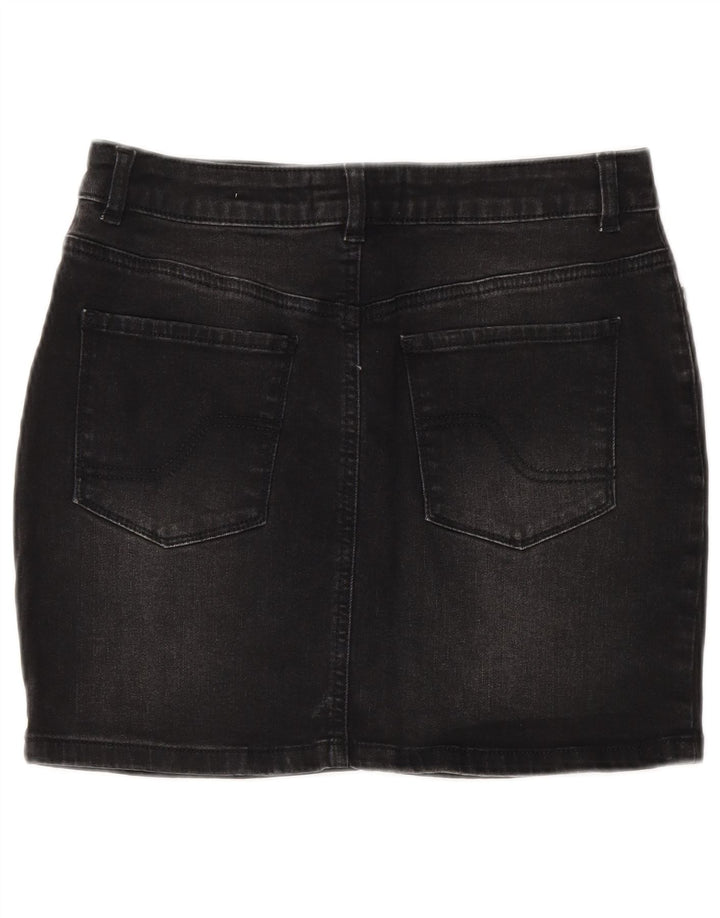 FAT FACE Womens Denim Skirt US 8 Medium W28 Black
