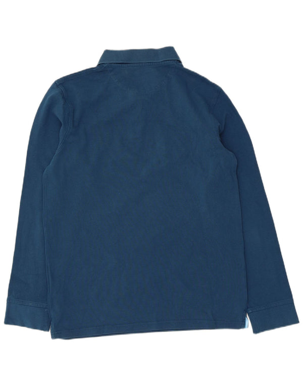 Męska koszulka polo Timberland z długim rękawem, slim fit, średnioniebieska, bawełniana