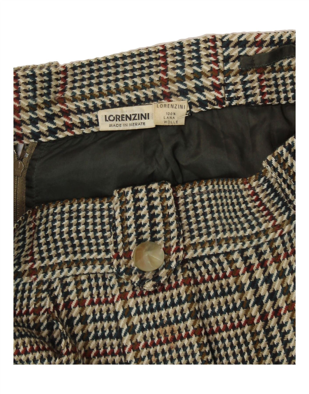 VINTAGE Womens Pencil Skirt W26 Small Multicoloured Check Vintage Vintage and Second-Hand Vintage from Messina Hembry 