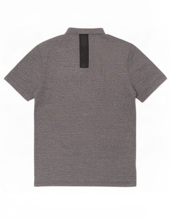 Adidas Mens Three Stripes T-Shirt Top Small Navy Blue Flecked Polyester