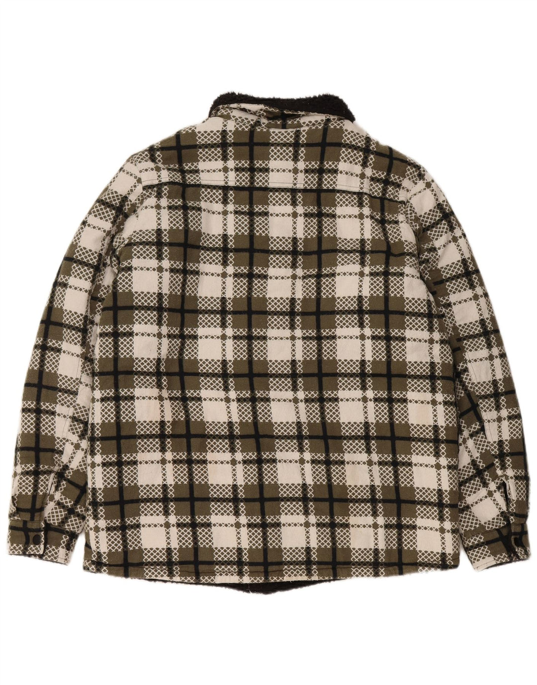 Kurtka damska Sherpa VINTAGE UK 16, duża, zielona krata