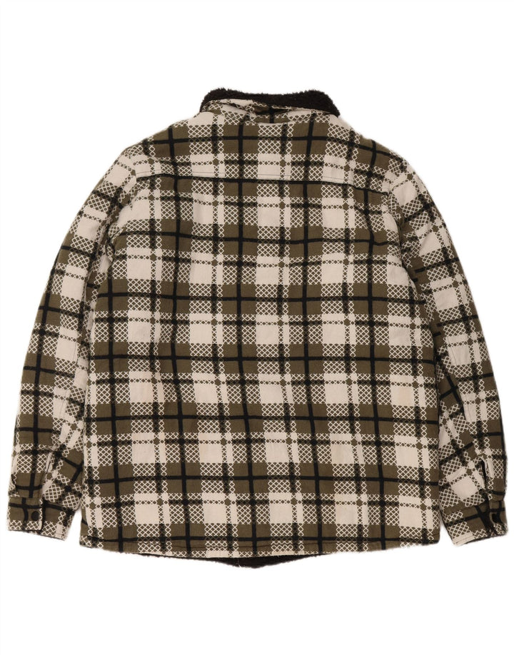 Kurtka damska Sherpa VINTAGE UK 16, duża, zielona krata