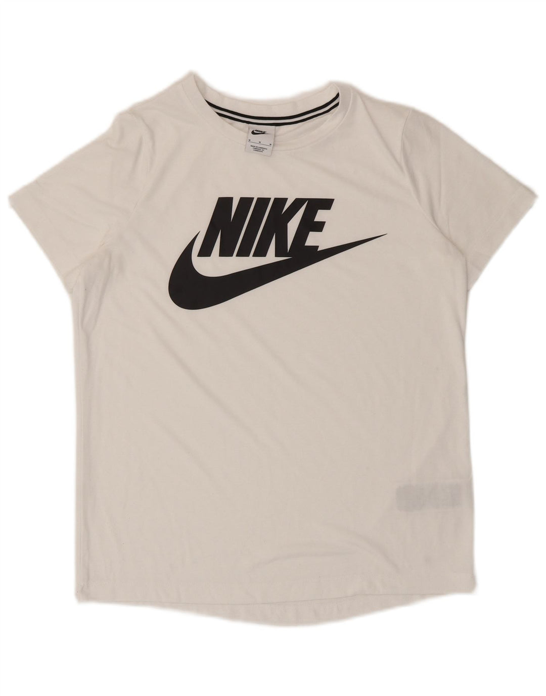 Damska koszulka z grafiką Nike Top UK 14 Średni biały poliester
