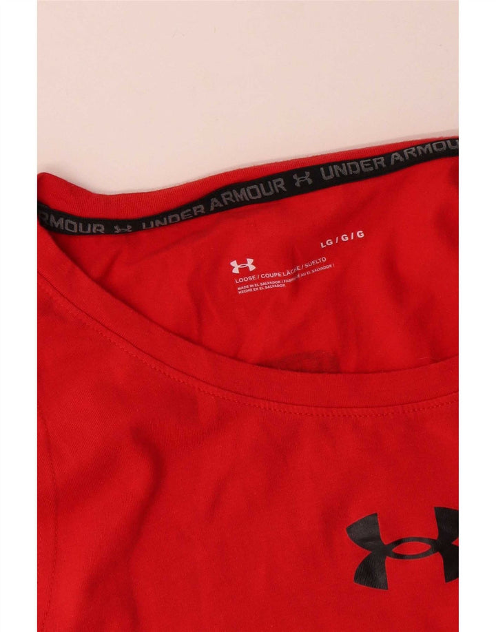 Under Armour Męska Kamizelka Graficzna Top Duży Czerwony Bawełna