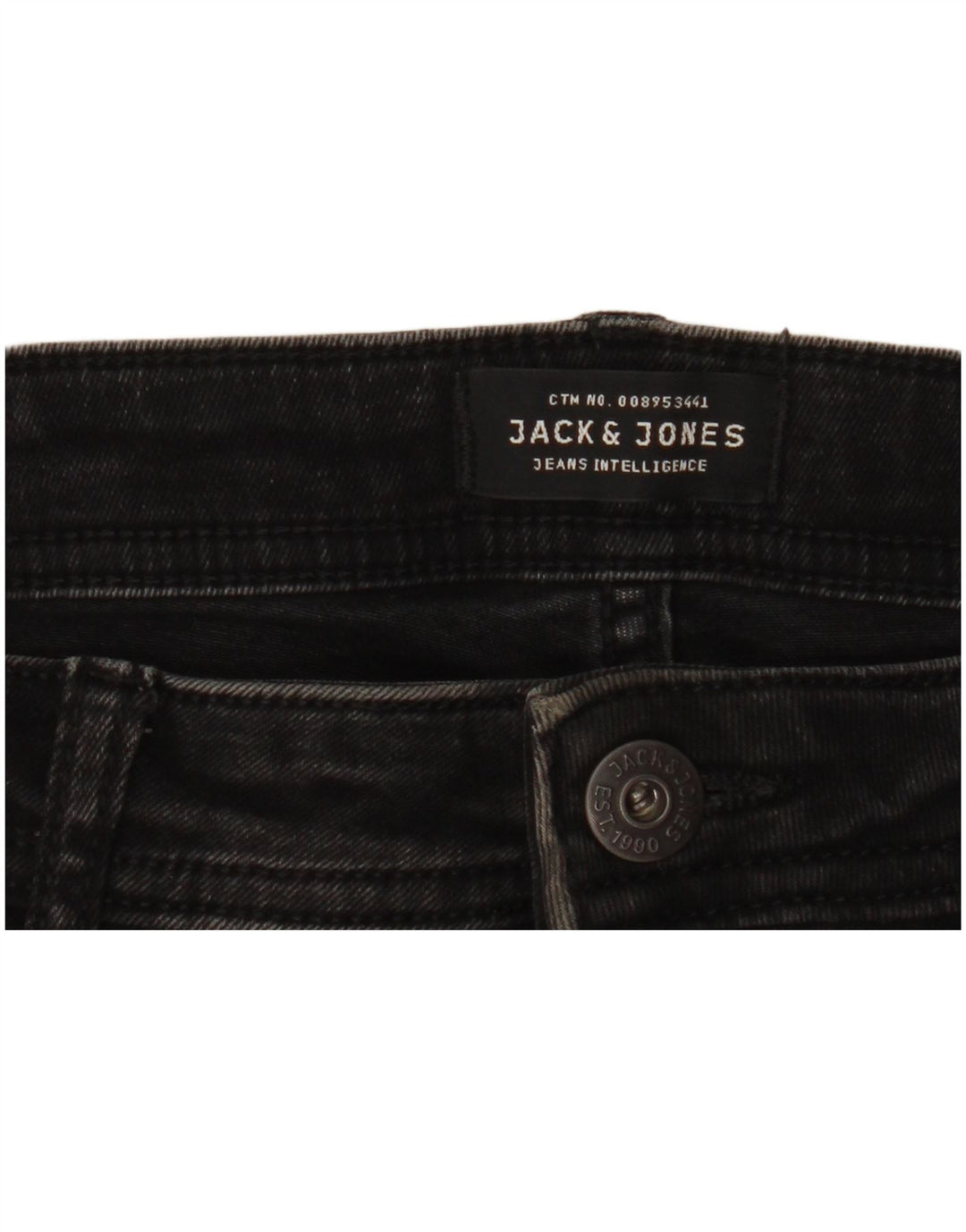 Męskie dżinsy rurki JACK & JONES Liam Distressed W34 L31 Czarne