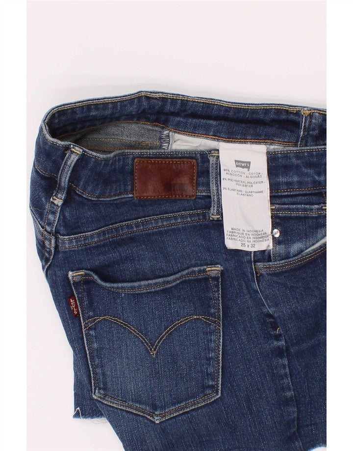 Damskie spodenki jeansowe Levi's W25 XS, niebieska bawełna