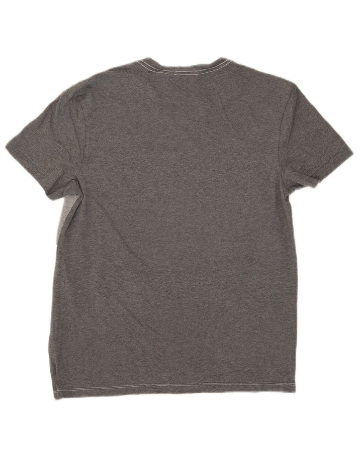 T-shirt męski CALVIN KLEIN, bawełniany, średnioszary, z blokami kolorów