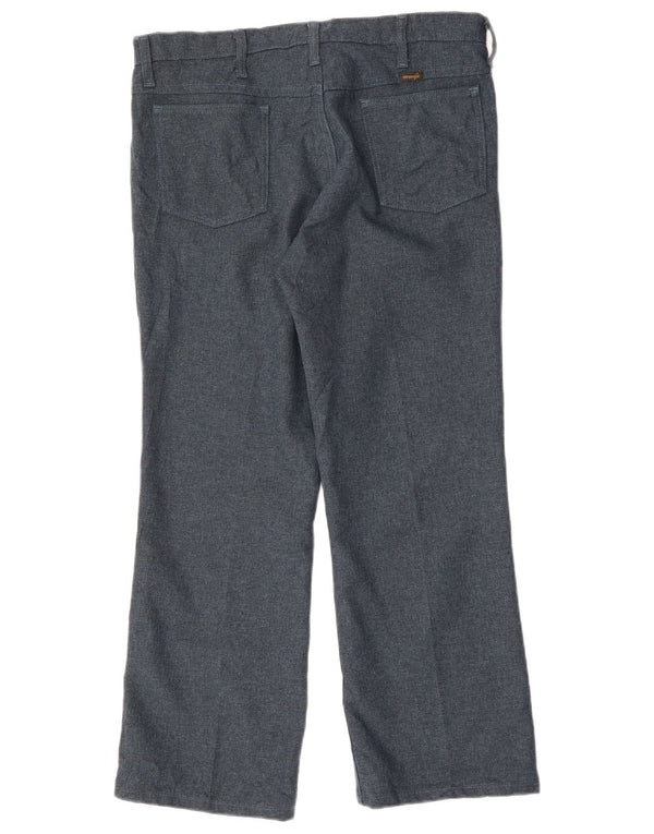 Męskie proste spodnie codzienne WRANGLER W36 L29 Granatowy poliester