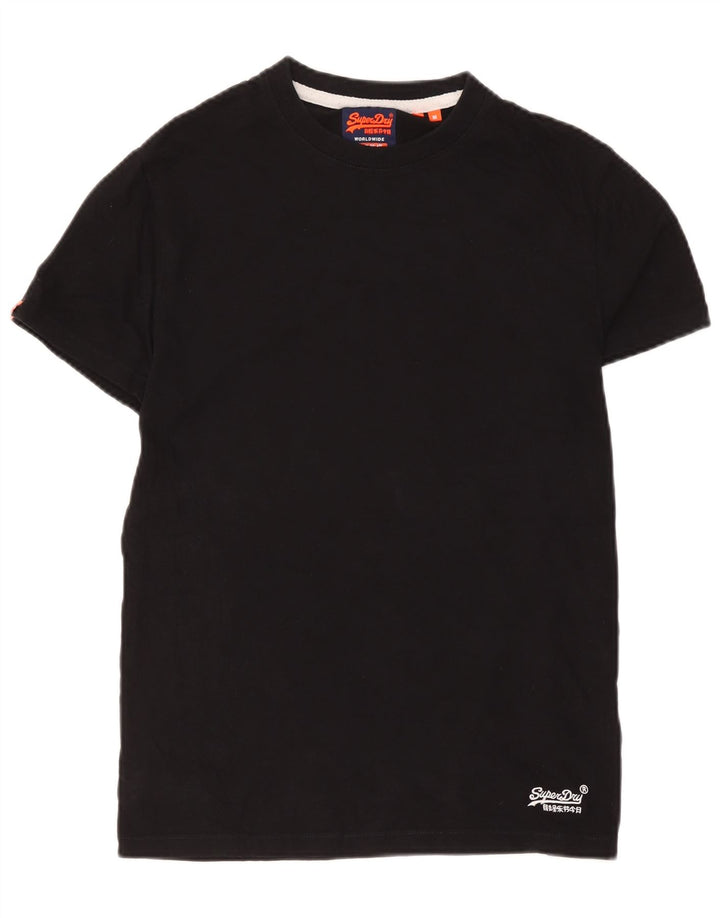 T-shirt męski Superdry, bawełniany, średni czarny