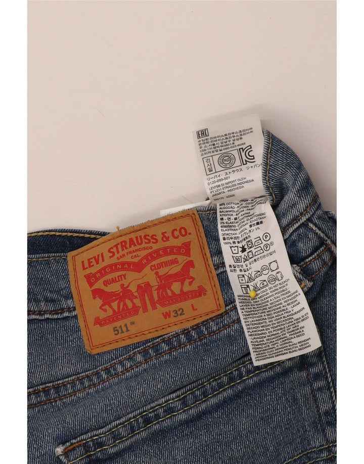 Męskie spodenki jeansowe Levi's 511 W32 Średnioniebieskie, bawełniane