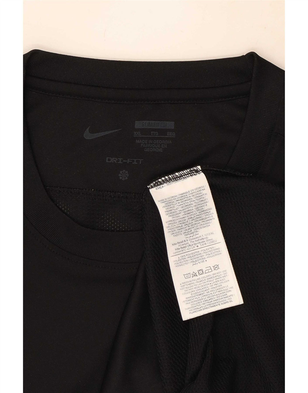 Męski T-shirt Nike Dri Fit Slim Top 2XL Czarny Poliester