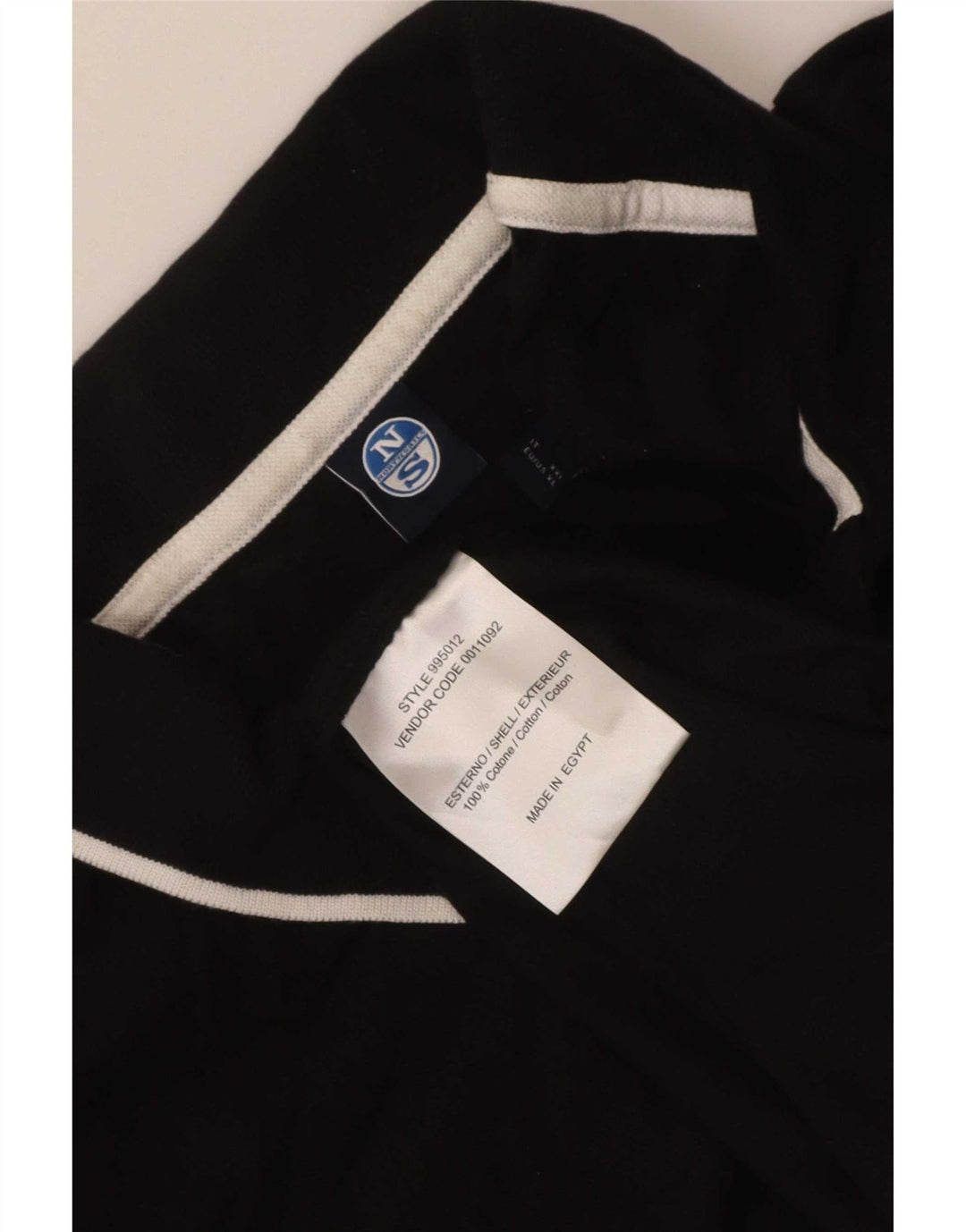 Męska koszulka polo North Sails XL, czarna, bawełniana w paski
