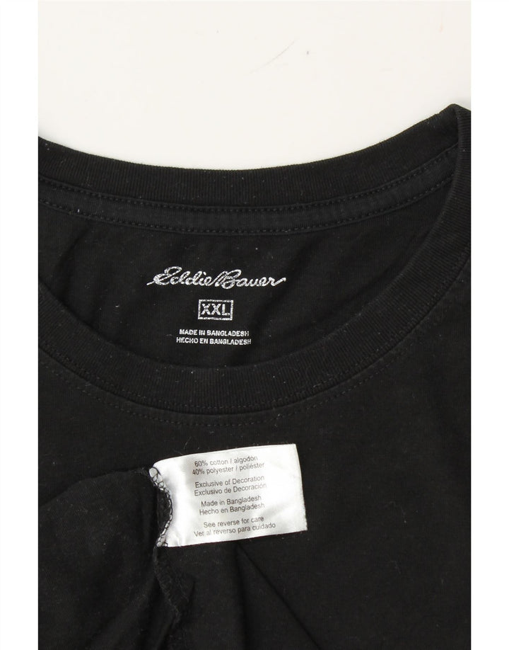 EDDIE BAUER Mens T-Shirt Top 2XL Black Cotton Vintage Eddie Bauer and Second-Hand Eddie Bauer from Messina Hembry 