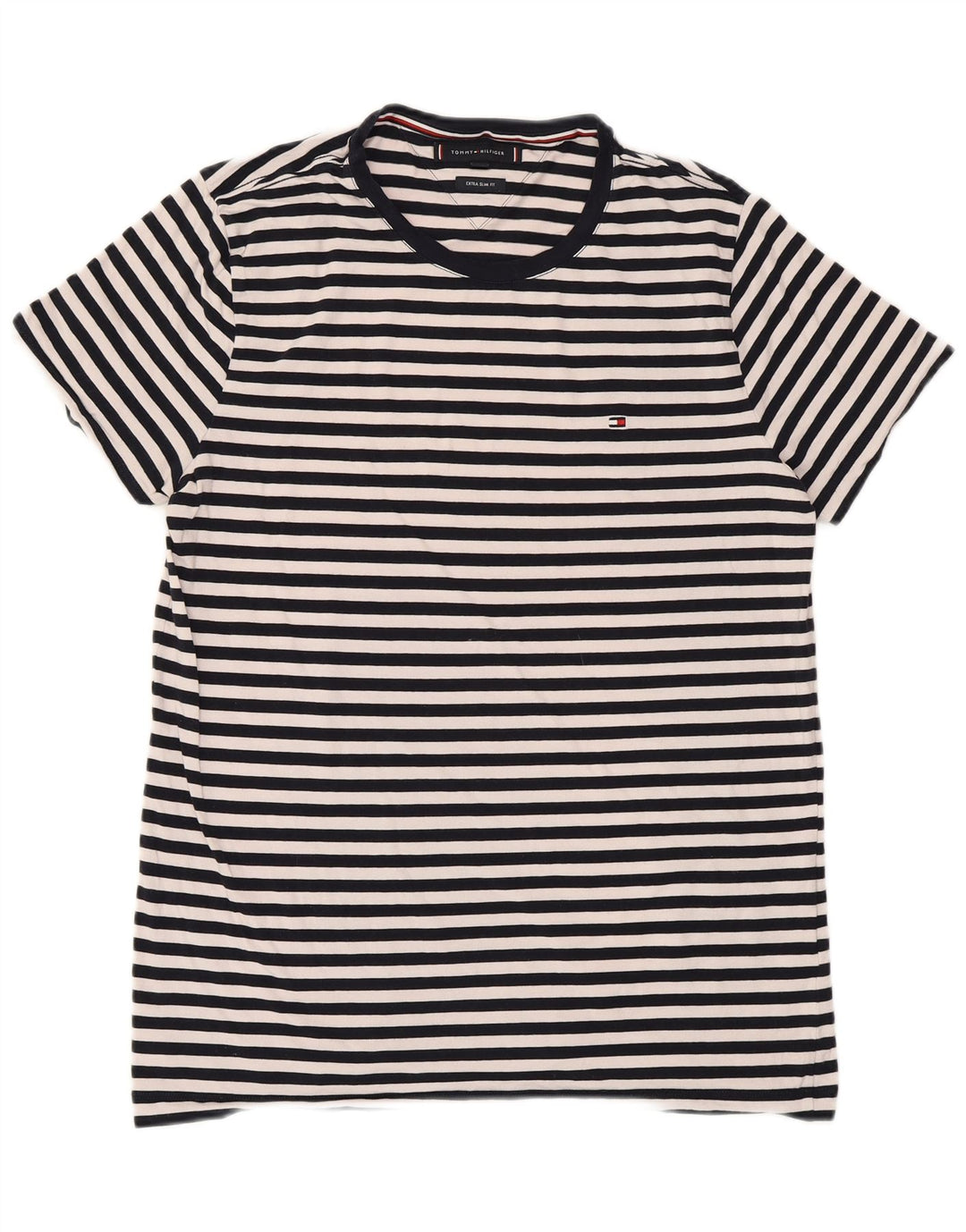 T-shirt męski TOMMY HILFIGER Extra Slim, duży, bawełniany w granatowe paski