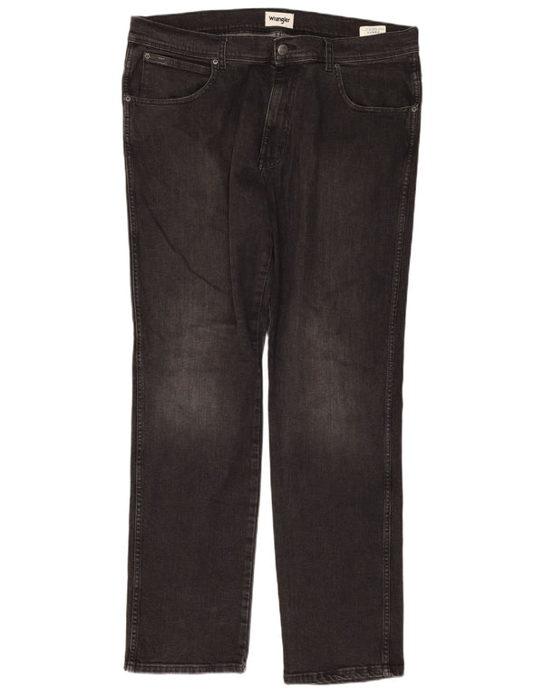 Męskie jeansy Wrangler Texas Slim W38 L34 Szara bawełna