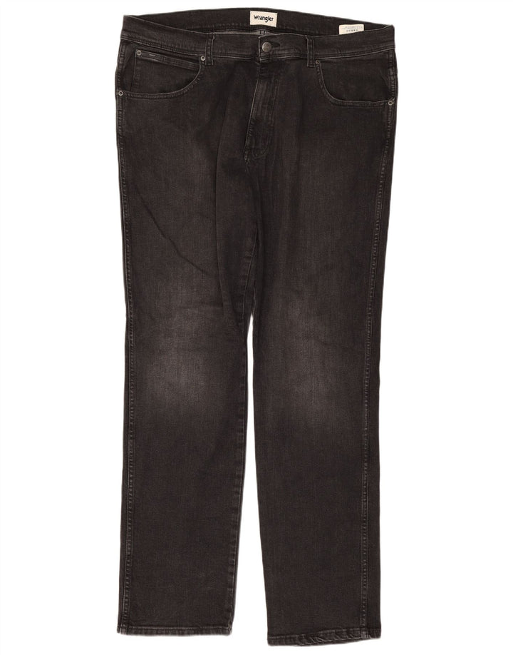 Męskie jeansy Wrangler Texas Slim W38 L34 Szara bawełna