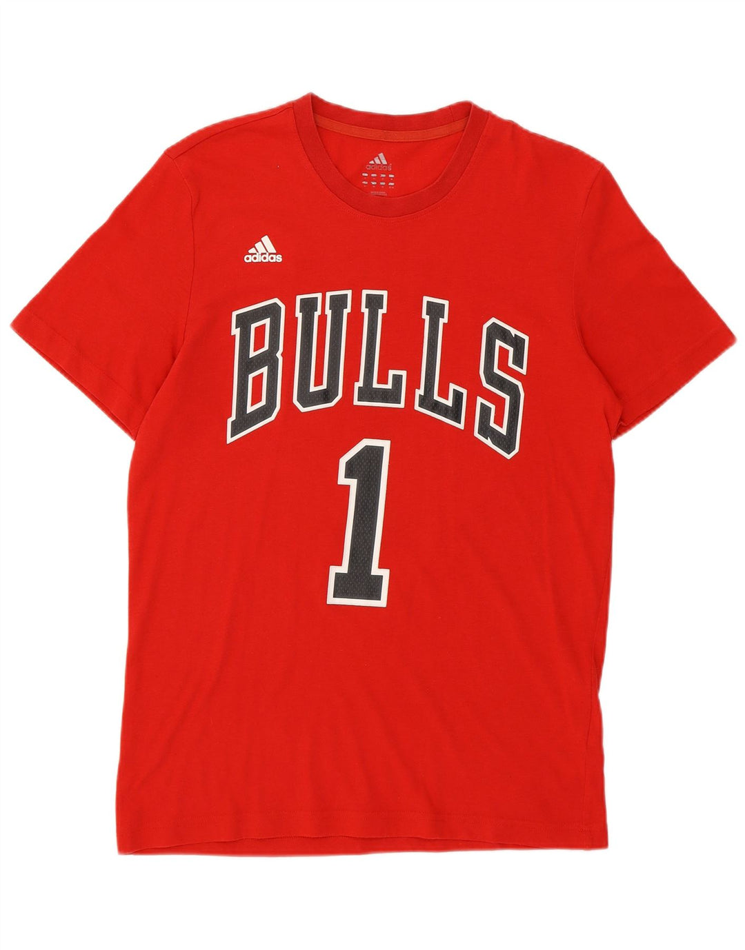 Adidas Męska koszulka z grafiką Bulls Top, średni czerwony poliester