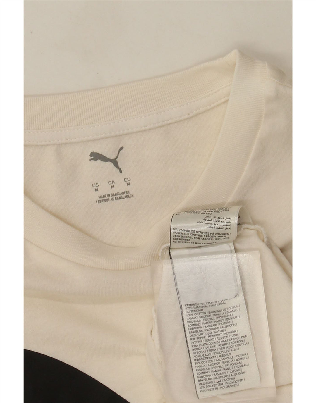 Męska koszulka z grafiką Puma, średnia, biała bawełna