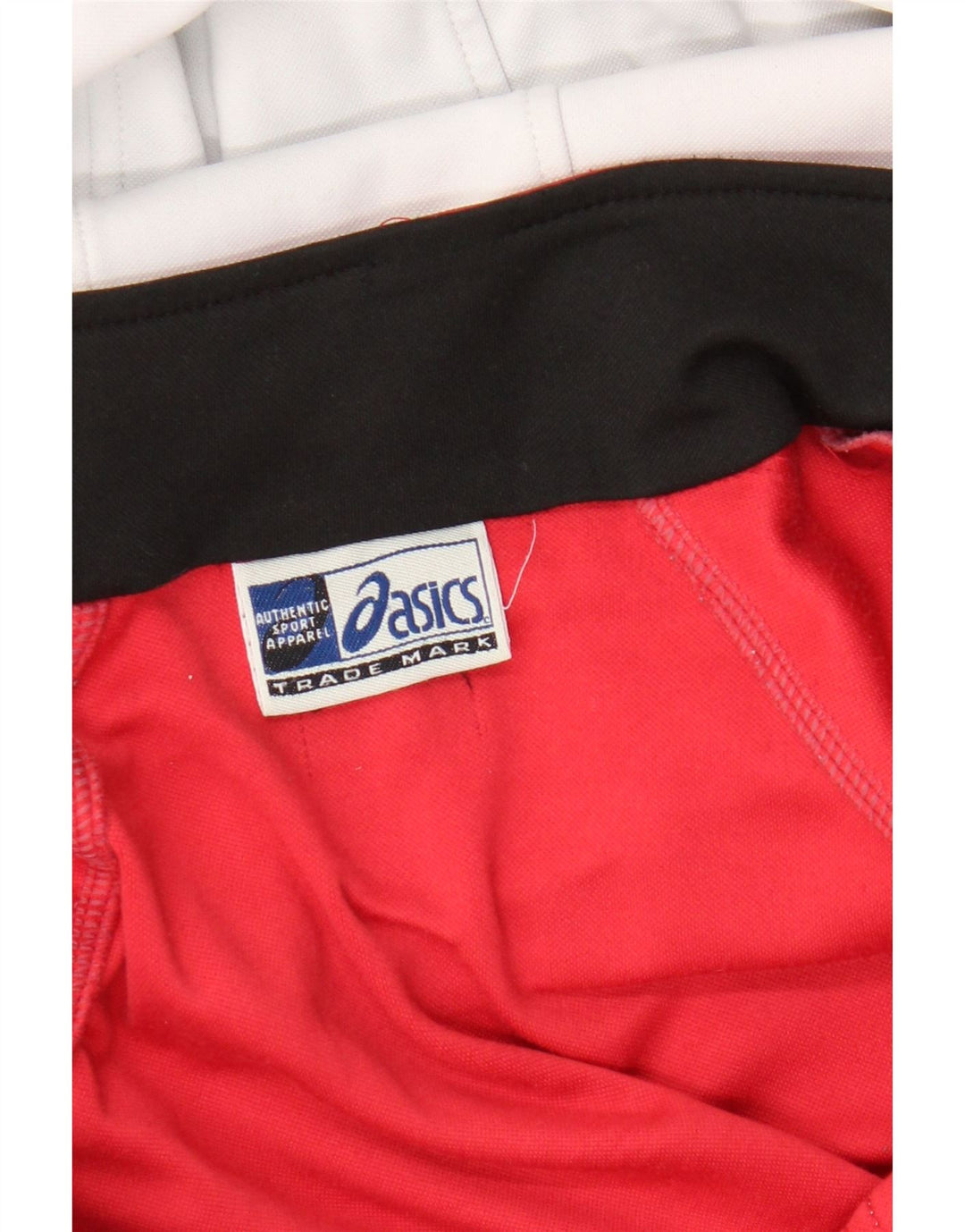 Męski sweter z kapturem i zamkiem błyskawicznym Asics, sportowy, w średnie czerwone paski