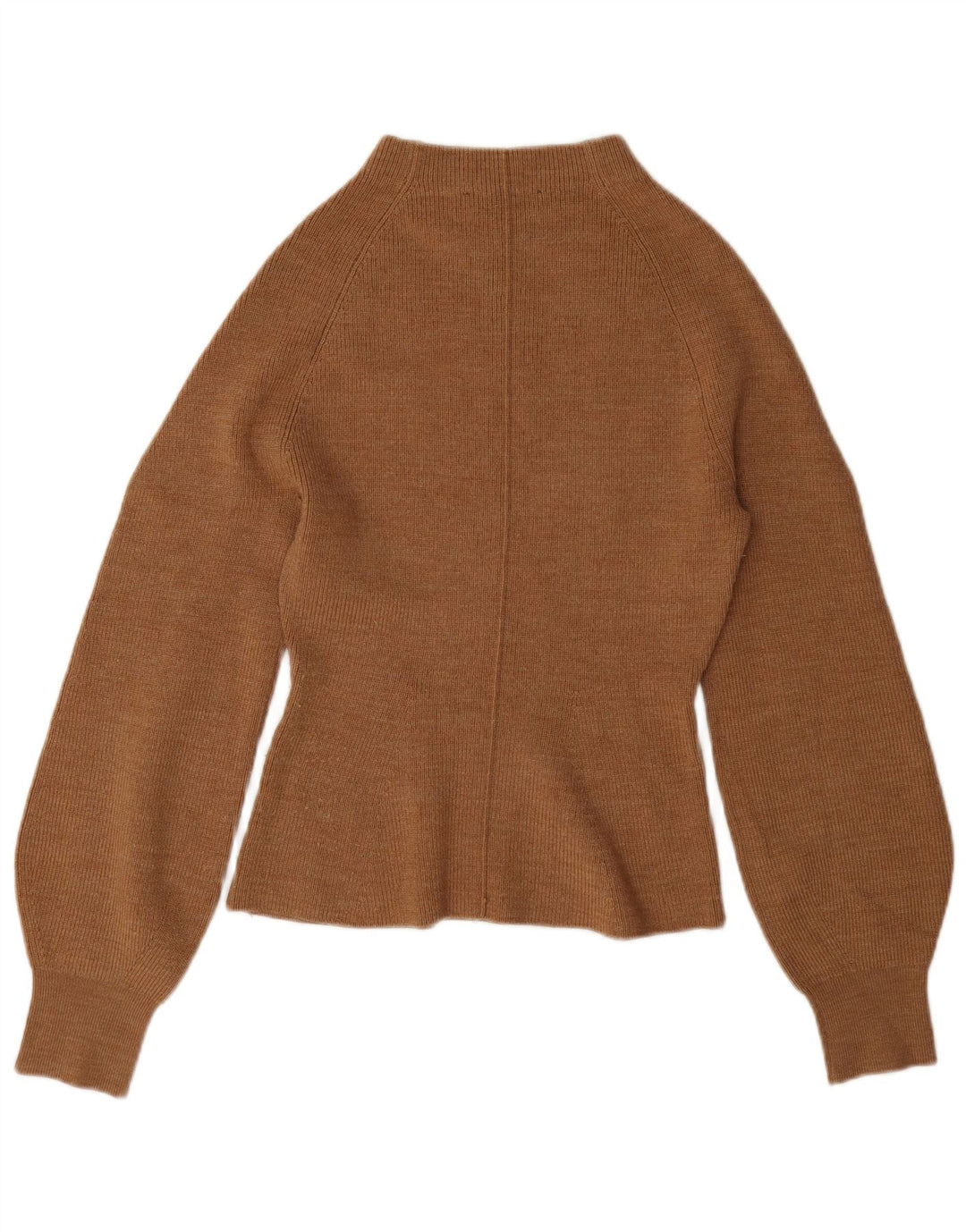 Damski sweter z golfem Zara UK 10 Mały brązowy akryl