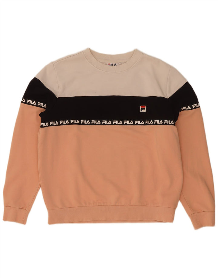 Damska bluza z grafiką Fila, UK 14, średnia, wielobarwna
